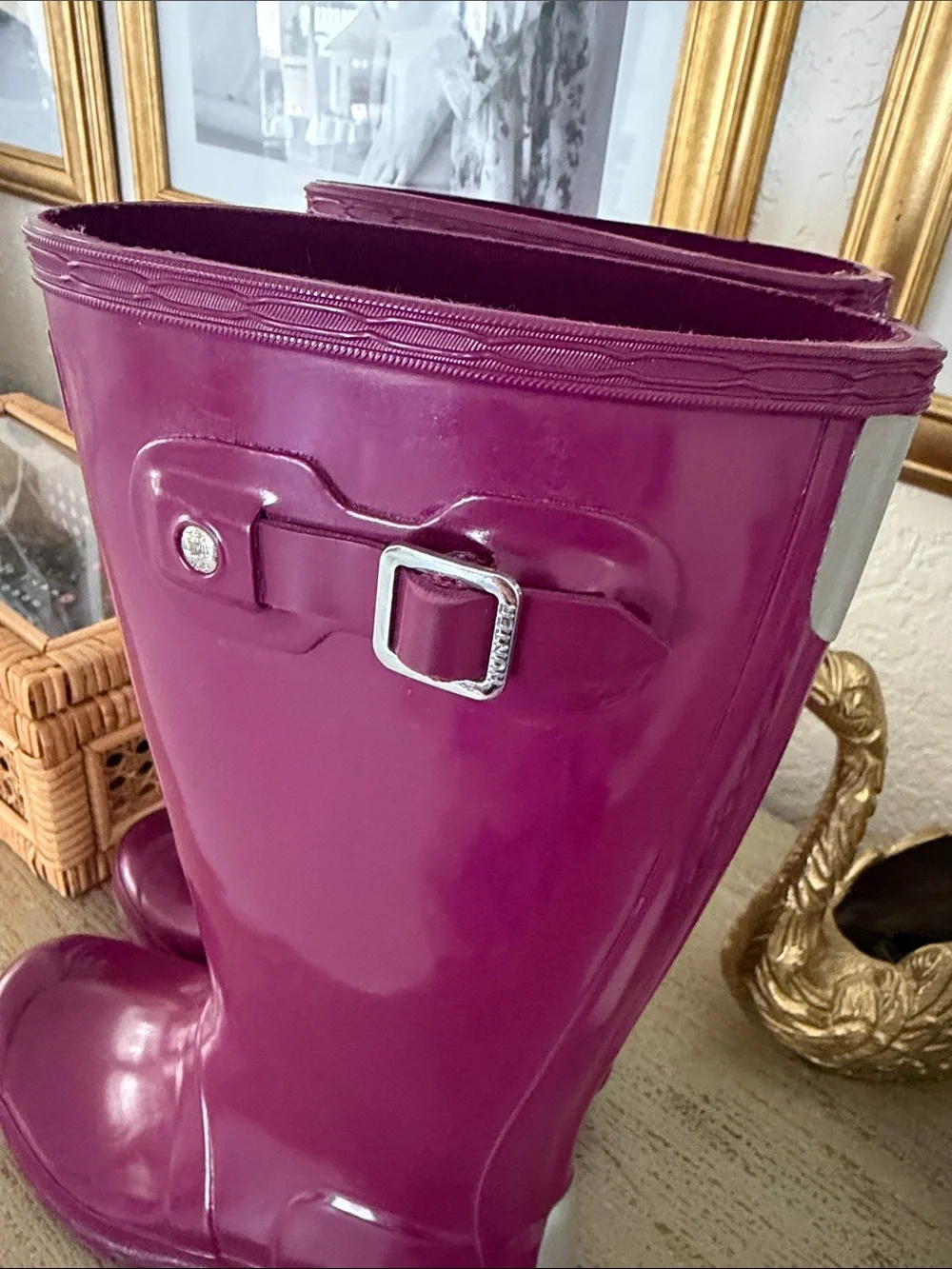 Hunter Kids Purple Rain Boots